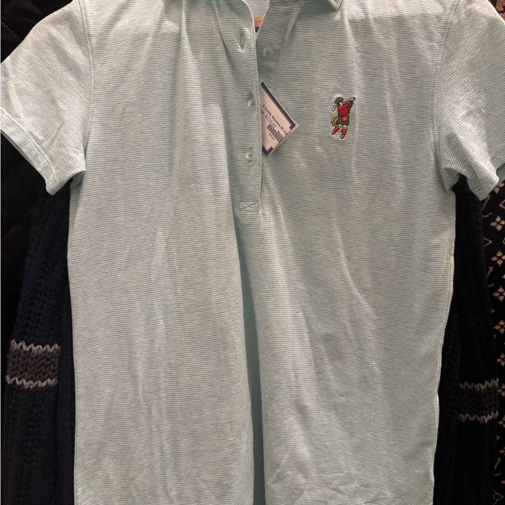 Sky Blue Polo Shirt with Embroidered Logo